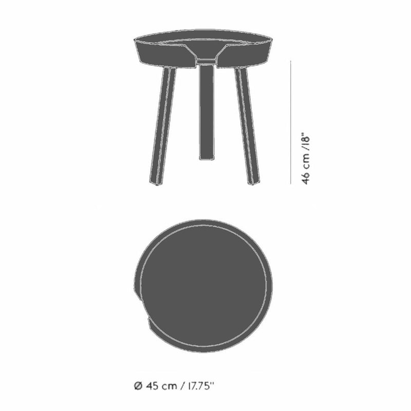 Muuto Around Coffee Table Small (ø45) , Dark Grey