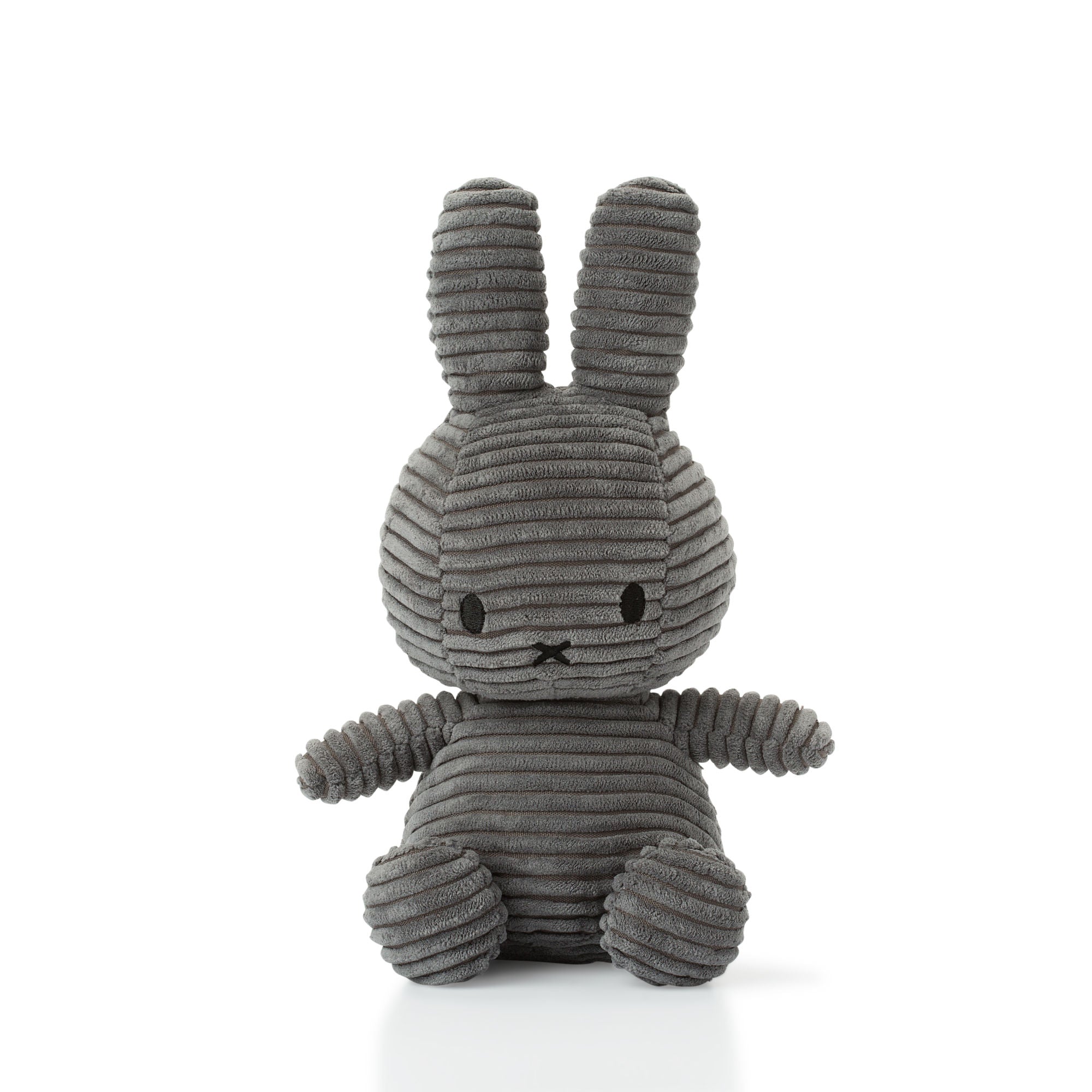 Miffy Sitting Corduroy Plush (23cm) ,  Dark Grey