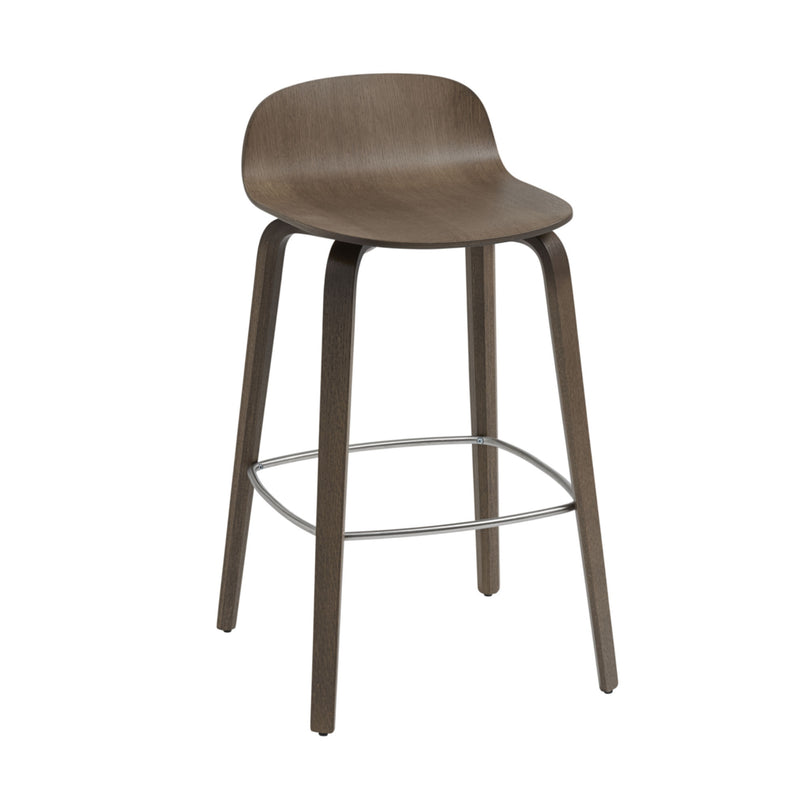 Muuto Visu counter stool, stained dark brown/stained dark brown (65 cm)