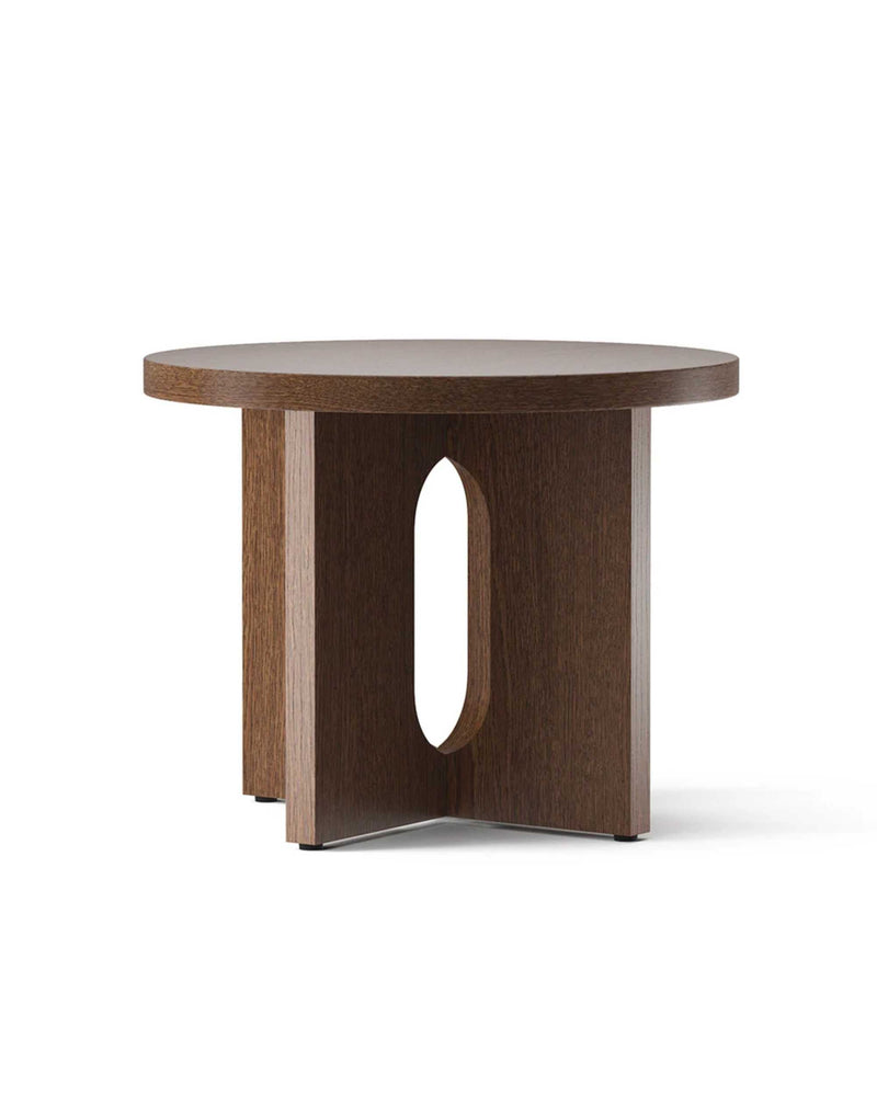 Audo Copenhagen Androgyne Side Table, Dark Stained Oak (ø50cm)