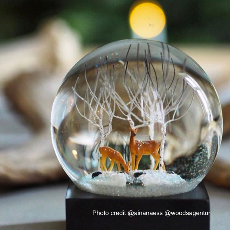 Cool Snow Globes Deer in Woods Snow Globe