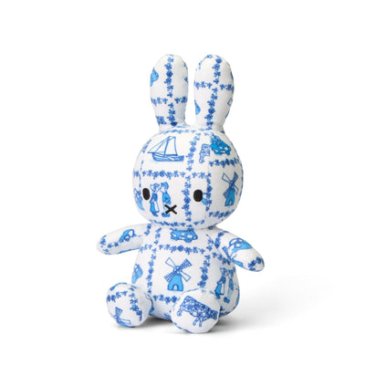 Miffy Sitting Corduroy Plush Doll (23cm) , Delft Blue