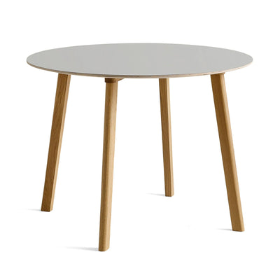 Hay CPH DEUX220 table, dusty grey laminate top - matt lacquered solid oak legs