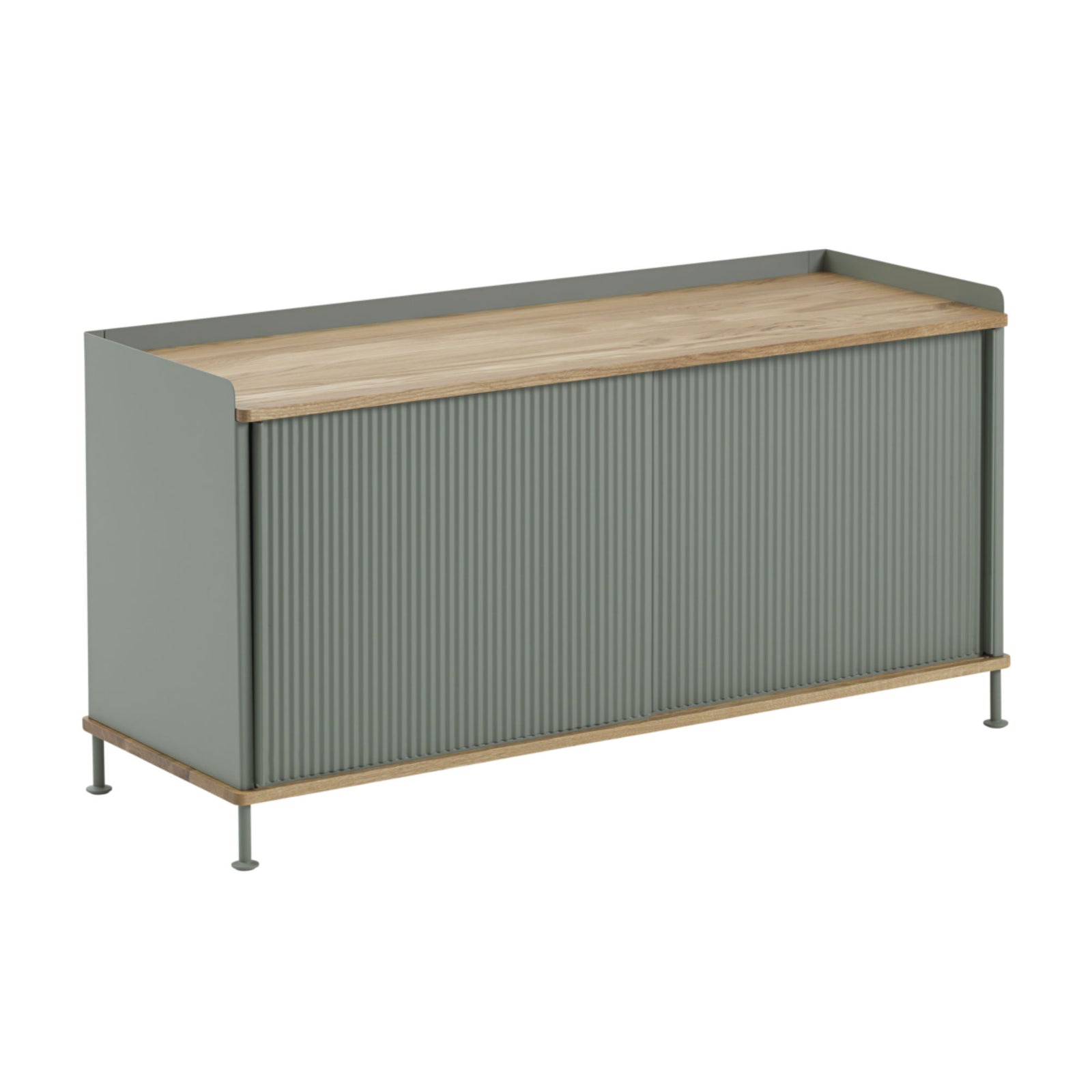 Muuto Enfold Sideboard Low (w124.5xd45xh62cm) , Oak/Dusty Green