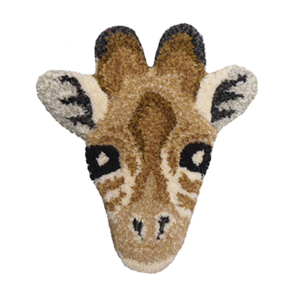 Doing Goods head rug, giraffe head