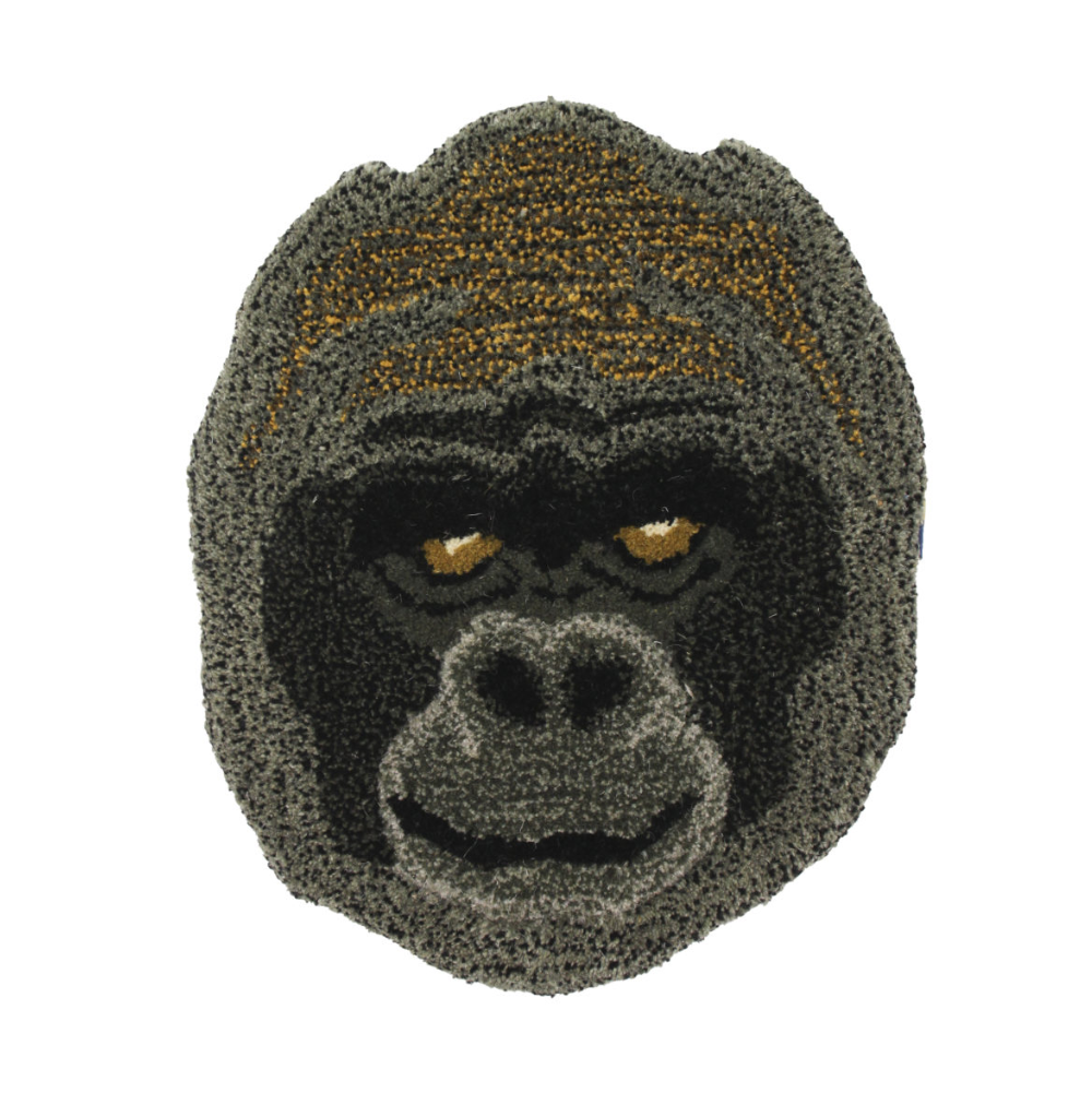 Doing Goods head rug, gorilla (32x32 cm)