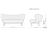 &Tradition VB2 Little Petra 2 Seater Sofa, Sheepskin Moonlight/Walnut w150xd80xh75cm