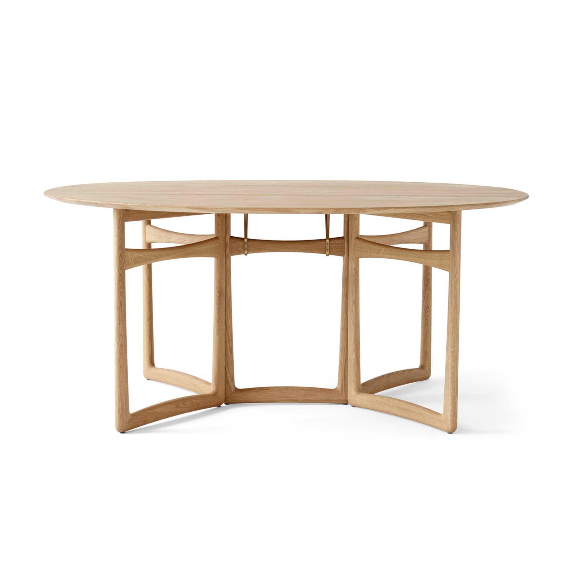 &Tradition HM6 Drop Leaf Dinning Table , White Oiled Oak