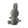 Miffy Sitting Corduroy Plush (23cm) ,  Dark Grey