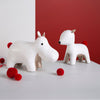 Zuny Bookend Red Pom Pom Deer Pipi, white/pearl gold
