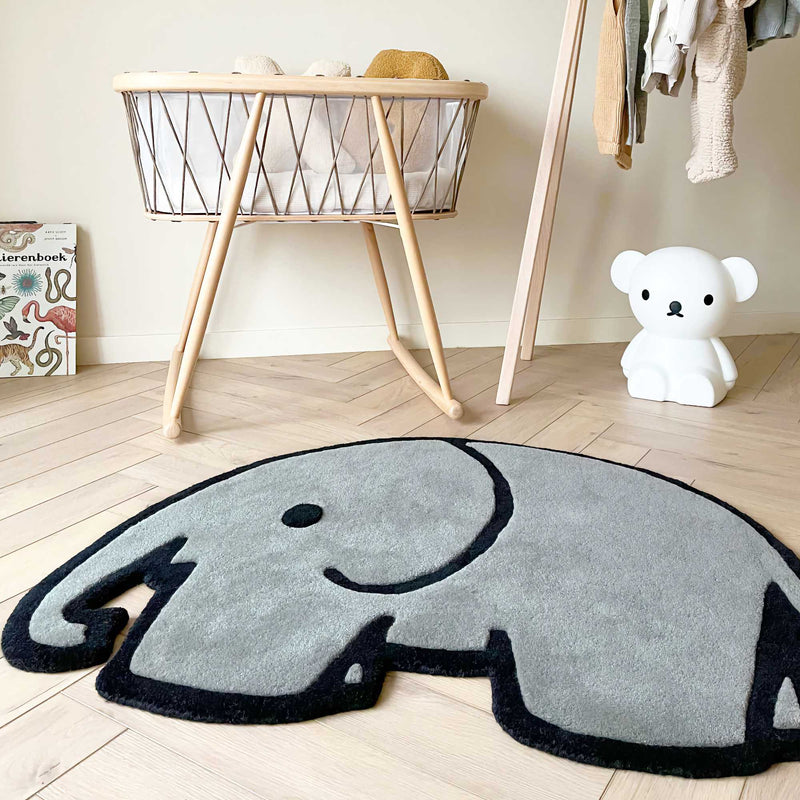 Maison Deux Miffy & friends rug, elephant (100x82 cm)