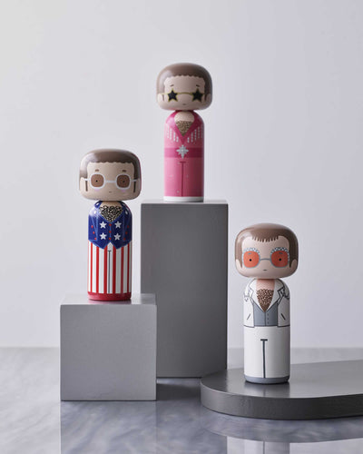 Lucie Kaas Kokeshi Doll, Elton USA (15 cm)