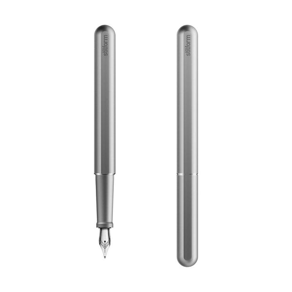 Stilform INK Aluminum fountain pen, grey/silver (fine nib