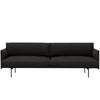 Muuto Outline sofa 3-seater, SteelcutTrio383/Black w220xd84xh71cm
