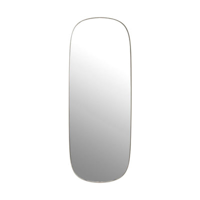 Muuto Framed mirror large, grey/clear glass (118x45 cm)