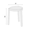 Northern Pal stool, cane mesh/ black oak (stackable)