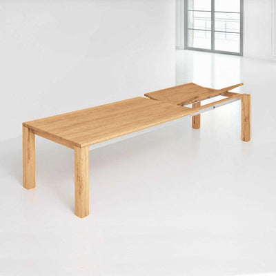 Vitamin Design Butterfly pull-out solid wood table, knotty oak oil (w90 x l160/240 cm)