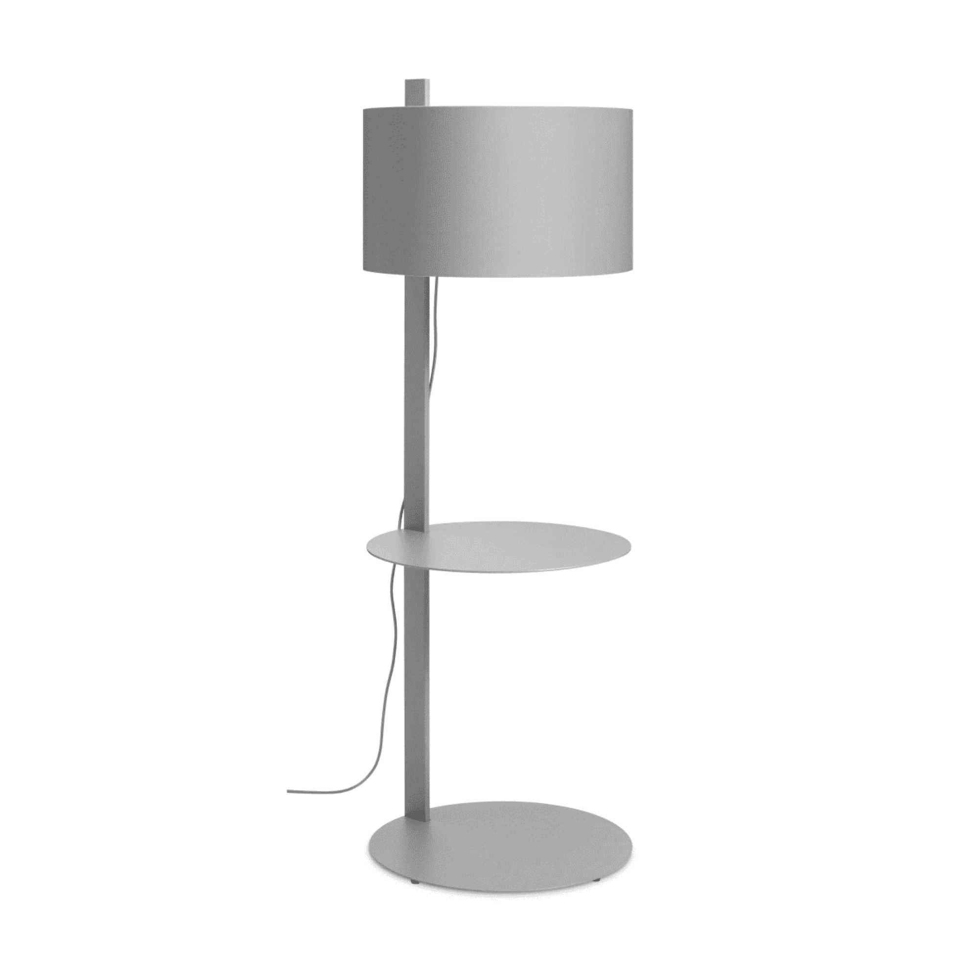 Blu Dot Note Large floor lamp with table, light grey