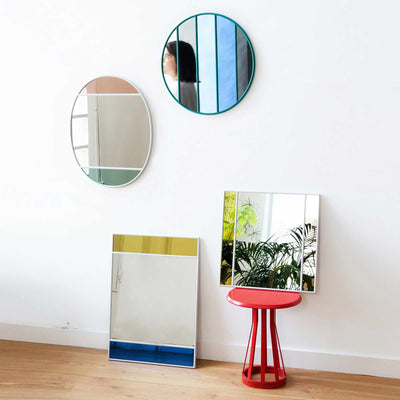 Magis Vitrail square mirror, light grey (50x50 cm)