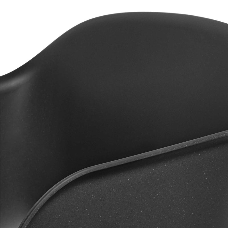 Muuto Fiber armchair tube base, black/black