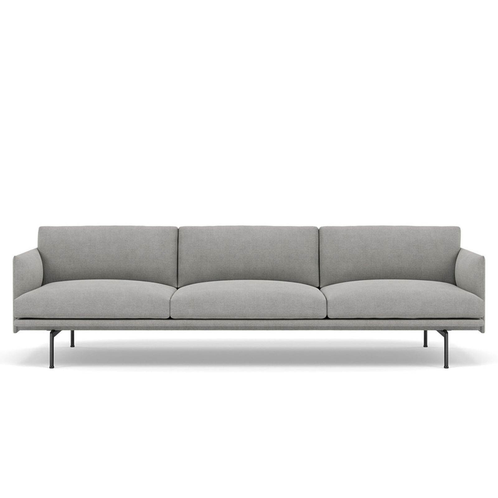 Muuto Outline Sofa 3 1/2-Seater, Fiord151/Black w255xd84xh71cm