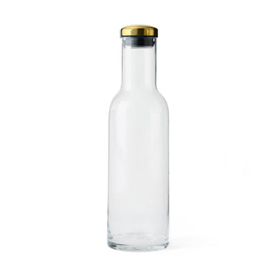 Audo Copenhagen Bottle Carafe 1L , Clear/Brass