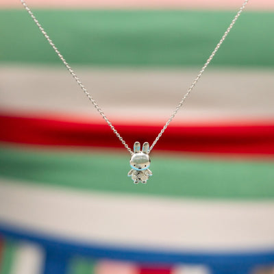 Miffy Sterling Silver Necklace , Flower Body