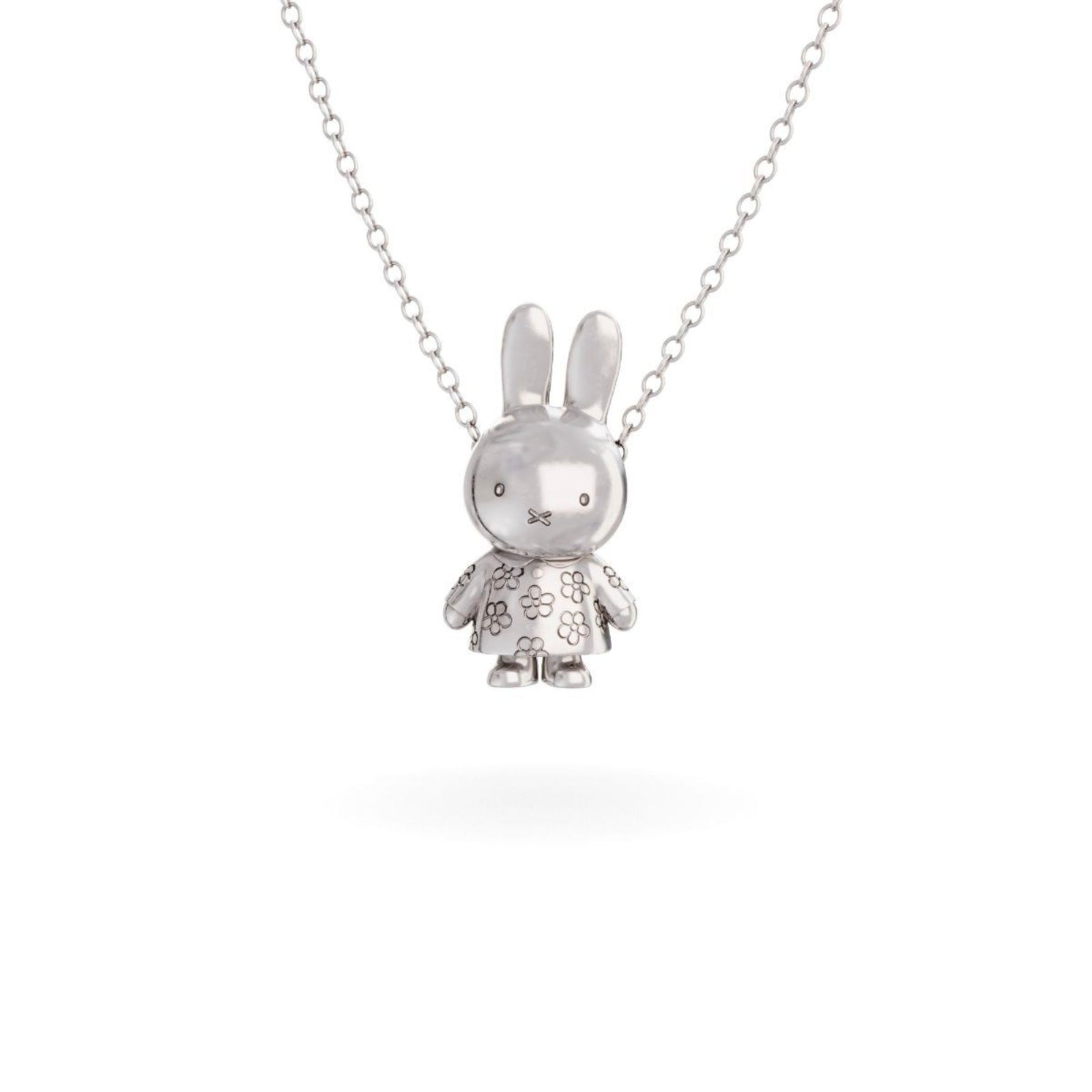 Miffy Sterling Silver Necklace , Flower Body