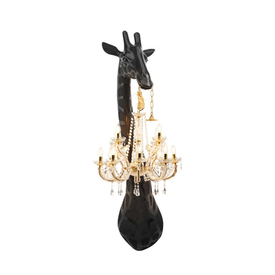 Qeeboo Giraffe in Love wall lamp, black