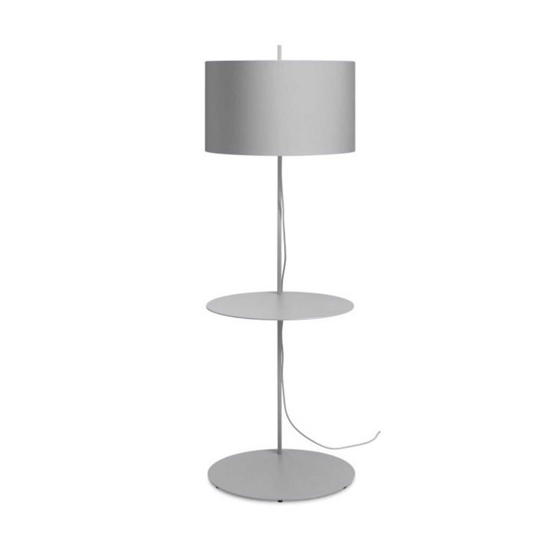 Blu Dot Note Large floor lamp with table, light grey