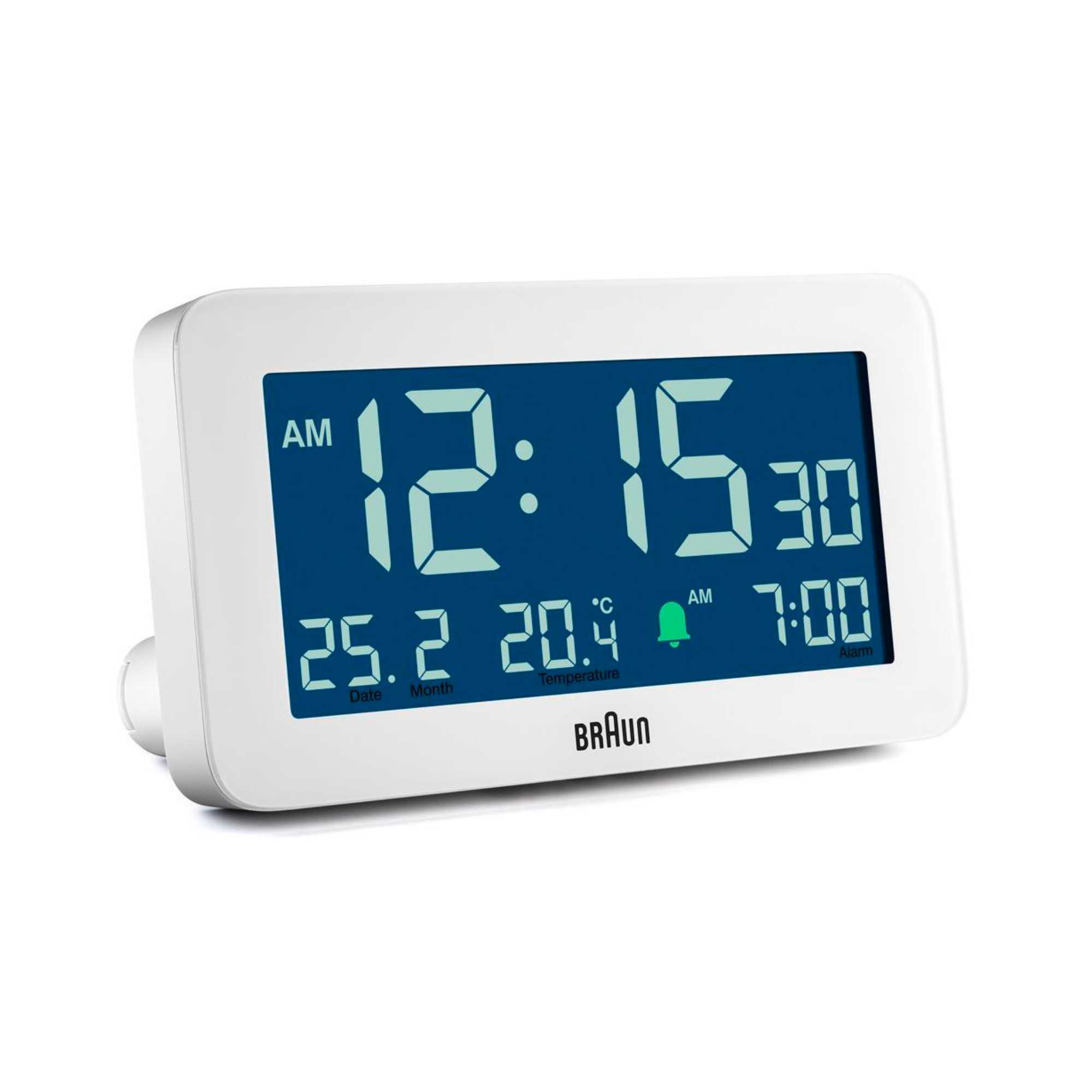 Braun BC10 digital alarm clock, white