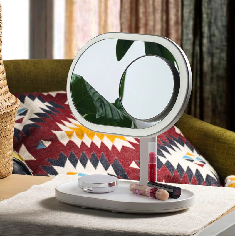 Q.Led mirror with wireless charging and bluetooth speaker