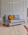 Innovation Living Cubed 160 Wood Sofa Bed, 525MixedDanceLightBlue w168xd98xh79cm