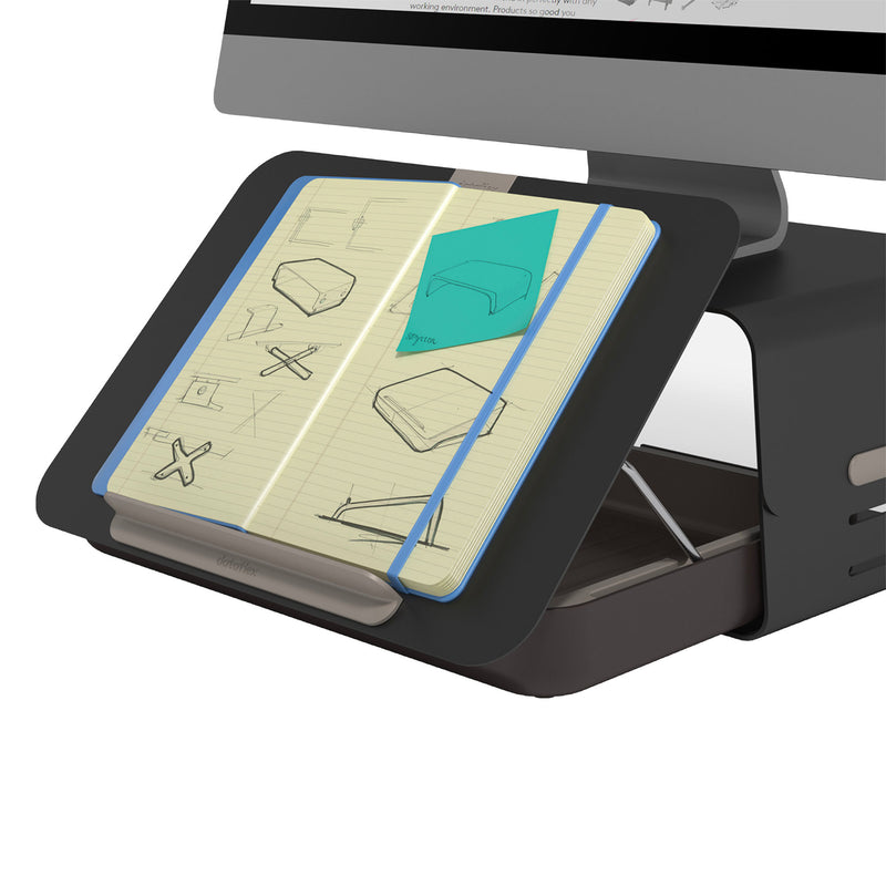 Dataflex Addit Bento® Ergonomic Desk Combo , Black