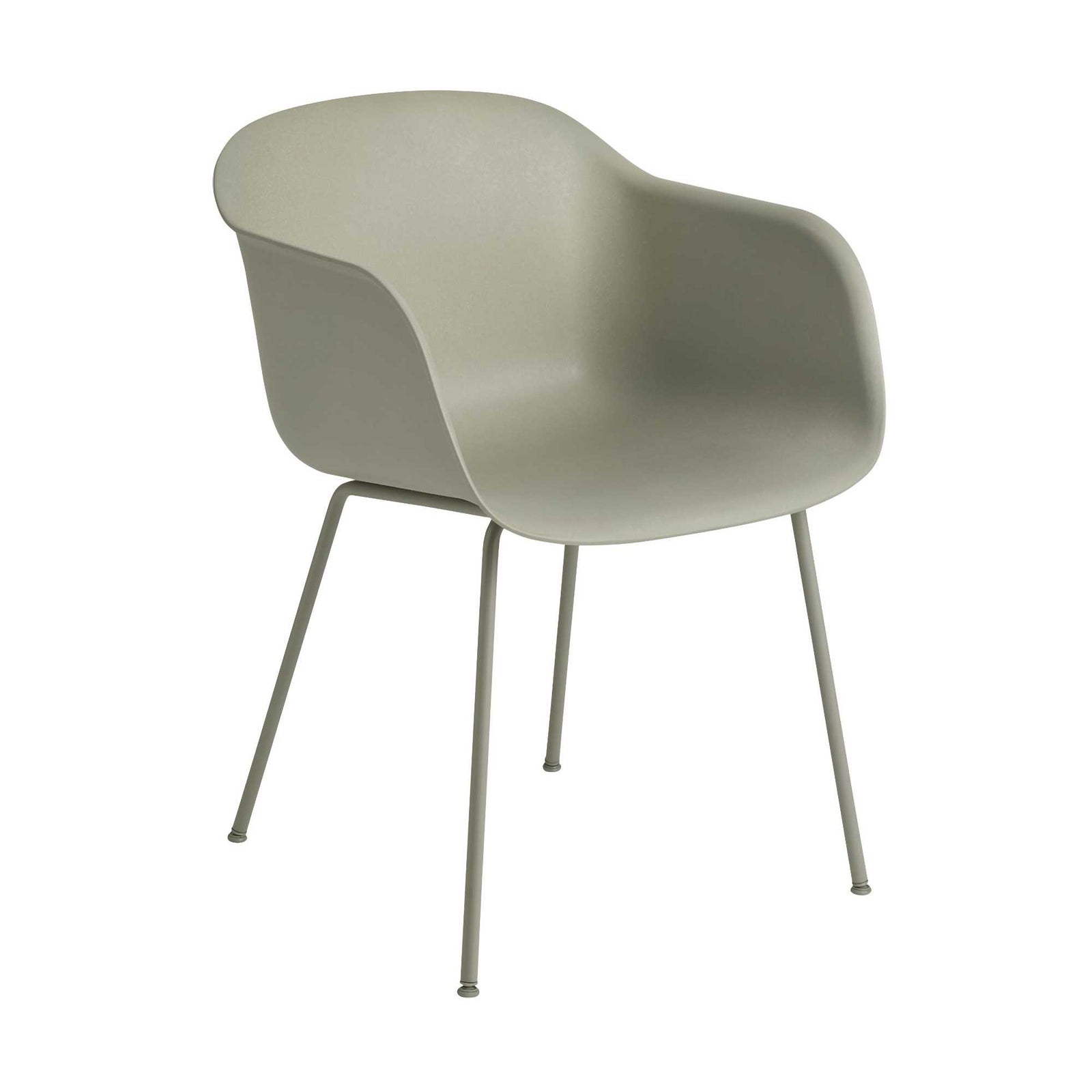 Muuto Fiber armchair tube base, grey/grey