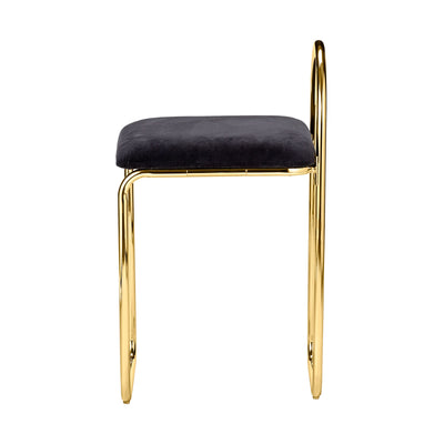 AYTM Angui chair, anthracite/gold