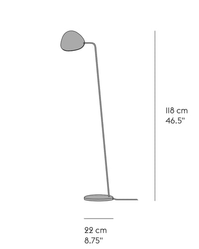 Muuto Leaf floor lamp, grey