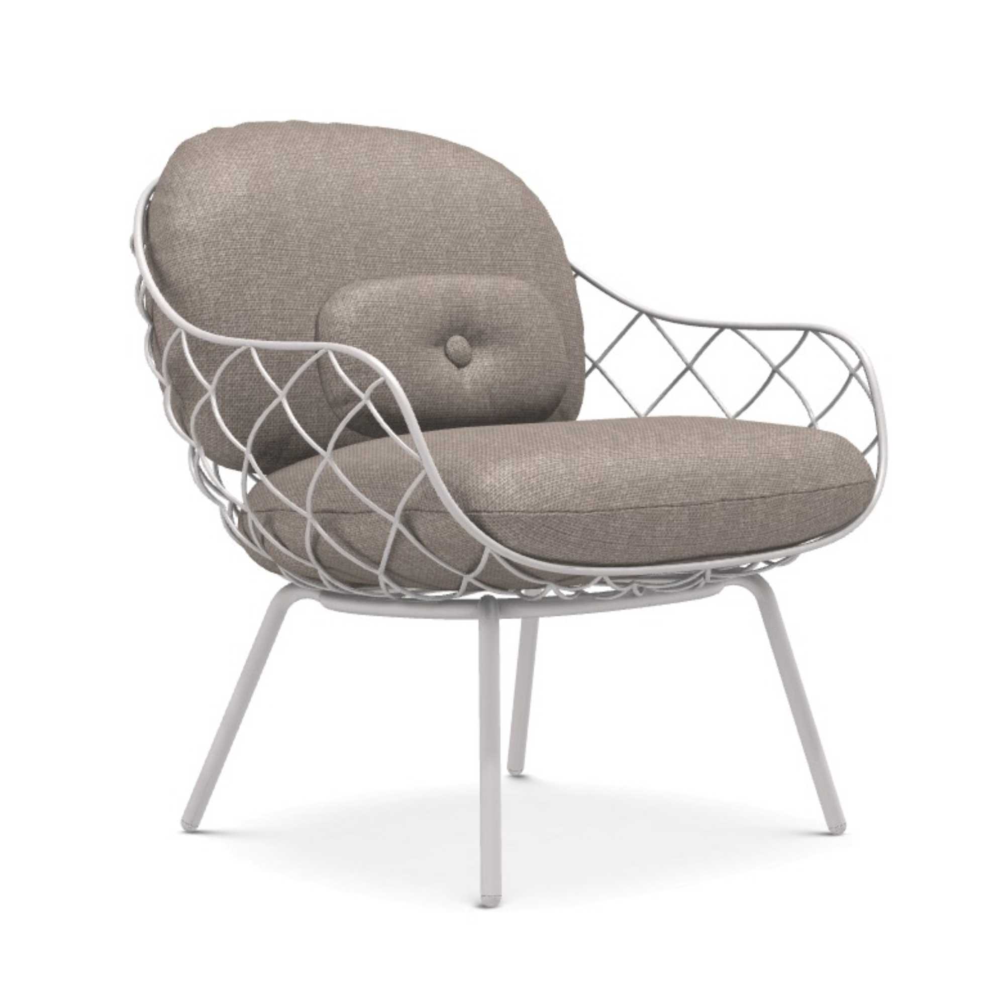 Magis Pina lounge chair, grey melange/ white (outdoor)