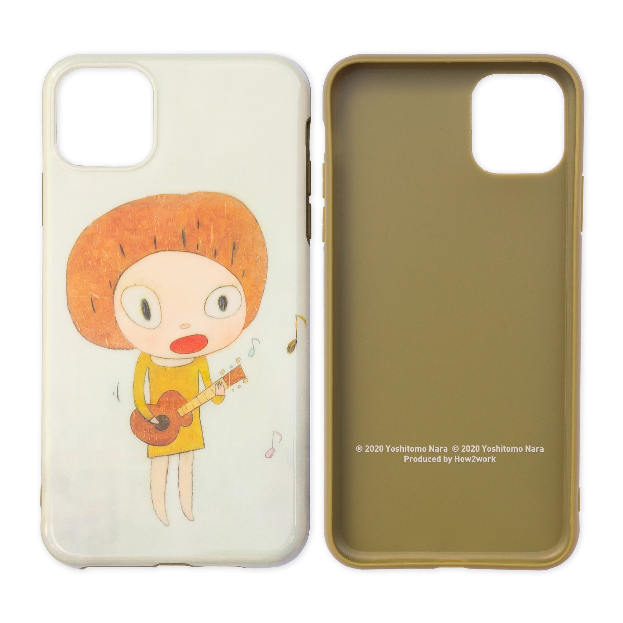 Yoshitomo Nara 2020 mobile case for iPhone 11 Pro Max, Guitar Girl/Cheer up! YOSHINO!