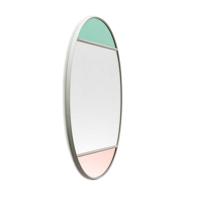 Magis Vitrail oval mirror, light grey (50x60 cm)