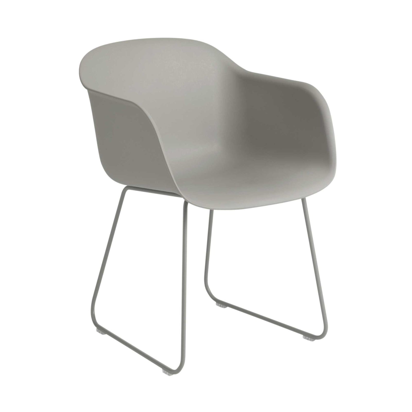 Muuto Fiber armchair sled base, grey/grey