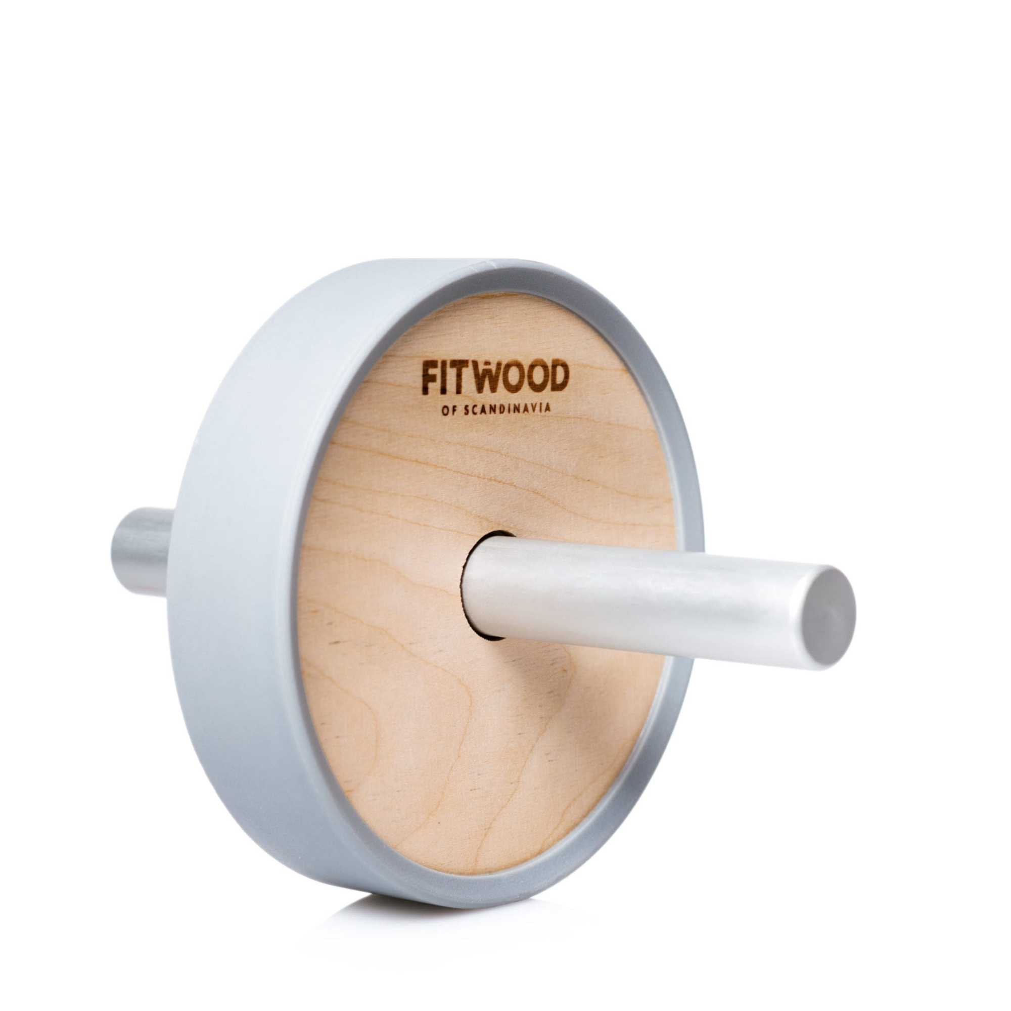 Fitwood KJERAG exercise wheel, birch wood/grey aluminium/grey covering