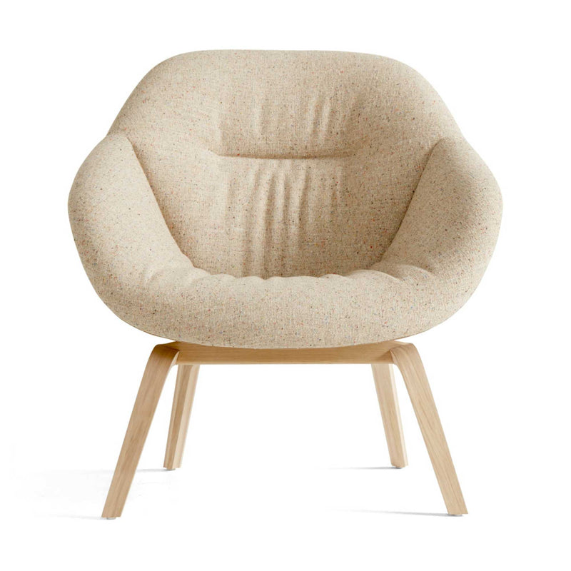 Hay AAL 83 soft duo About A Lounge chair, bolgheri LGG60/silk leather SIL0258/lacquered oak