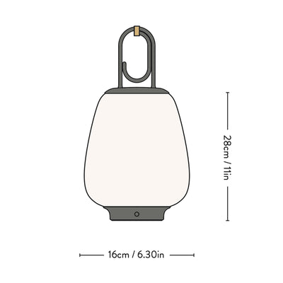 &Tradition SC51 Lucca rechargeable lamp, Moss Grey