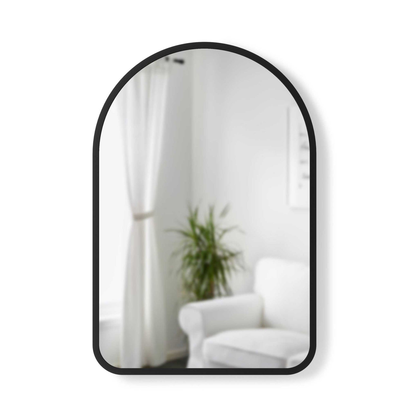 Umbra Hub arched wall mirror, black
