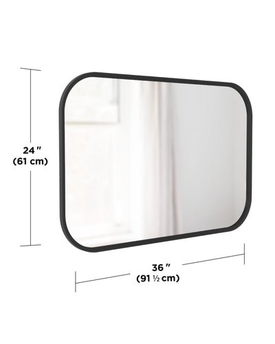 Umbra Hub rectangle mirror, black (60x90 cm)