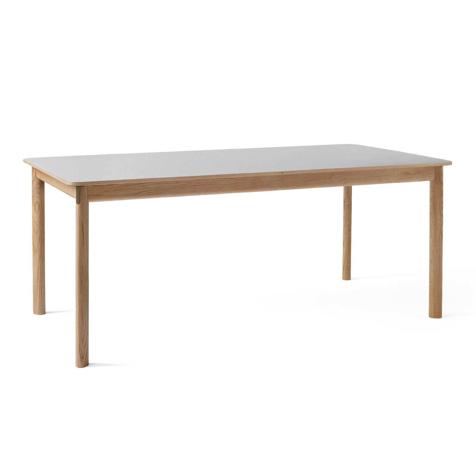 &Tradition HW1 Patch Extendable Table, Oiled Oak w. Beige Arizona 0748 Fenix Nano Laminate & Brass (180x90cm)