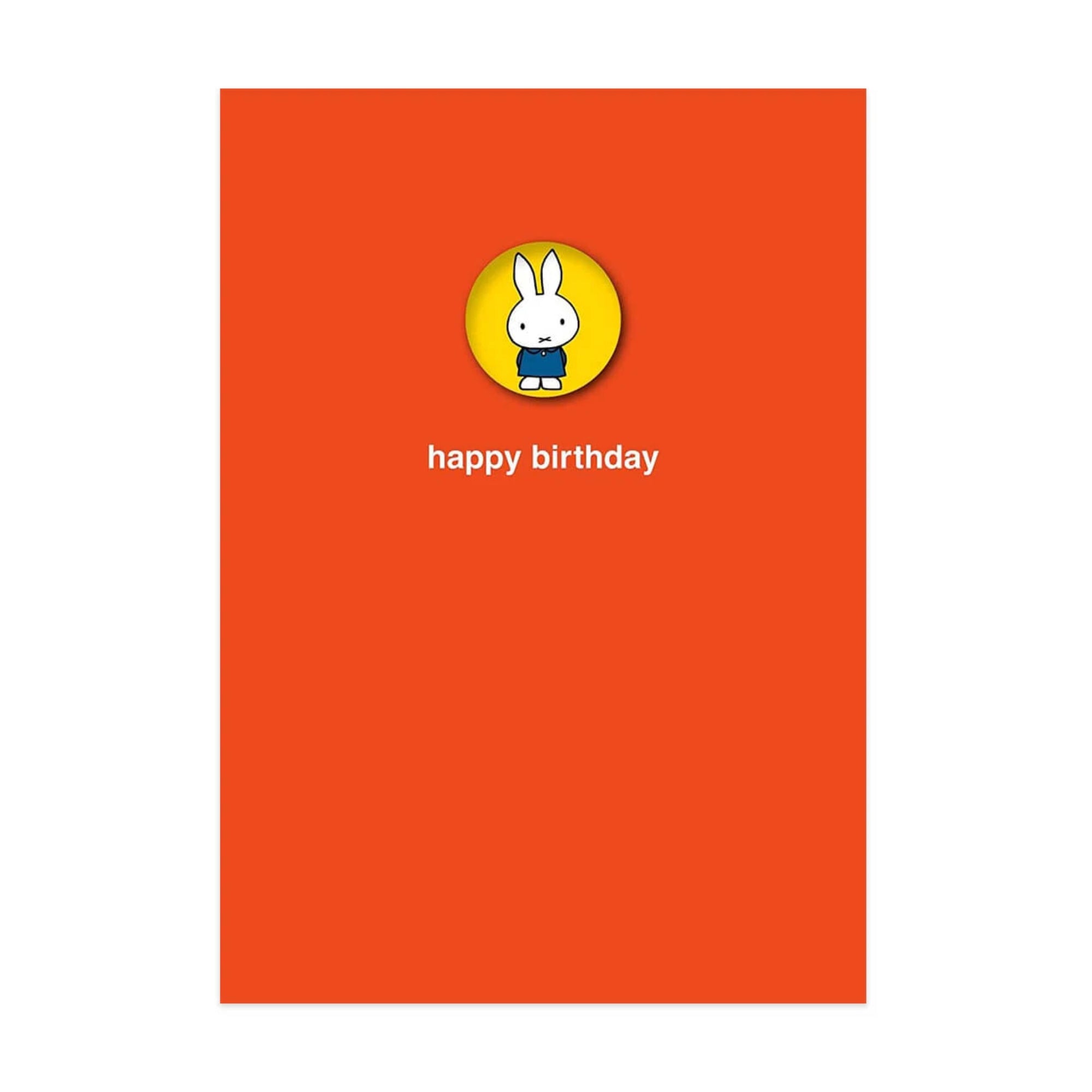Hype Miffy message card, button badge