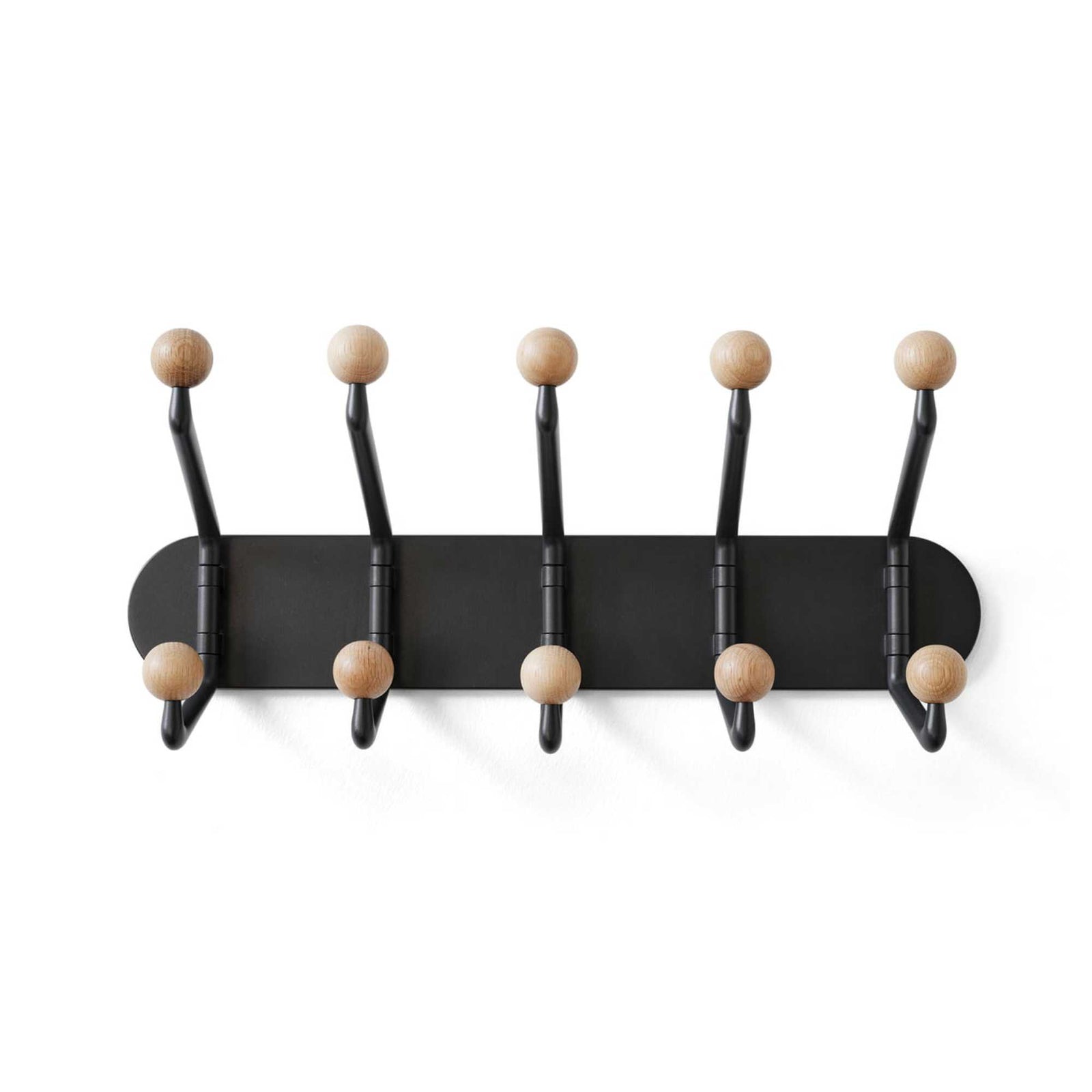 &tradition SC76 Capture wall coat rack, graphite/oak knob