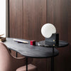 &Tradition JH9 Palette Desk , Nero Marquina Marble/Black Ash